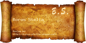 Boros Stella névjegykártya