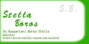 stella boros business card